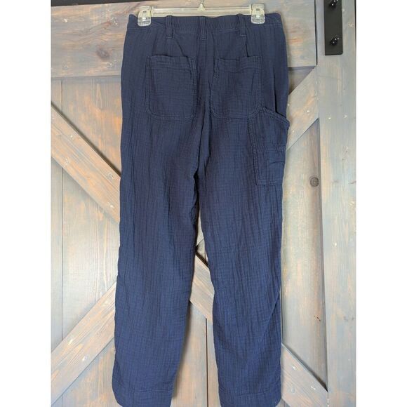 Old Navy Pants Women's Size 4 Cropped Navy Pockets - Picture 2 of 11